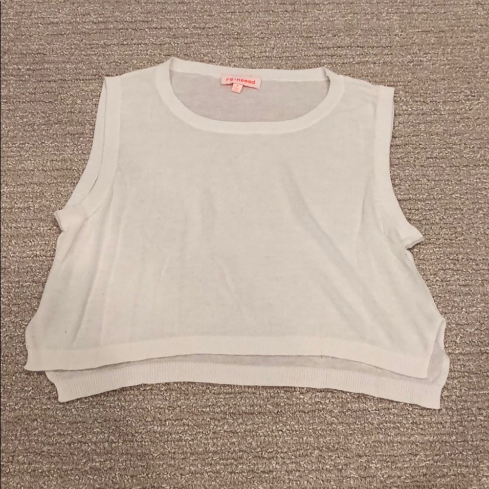 White crop top